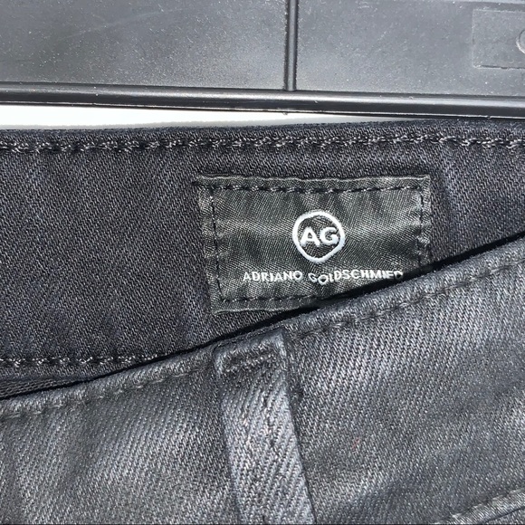 AG The Farrah Skinny Ankle Coated Black Size 28R - Picture 14 of 16